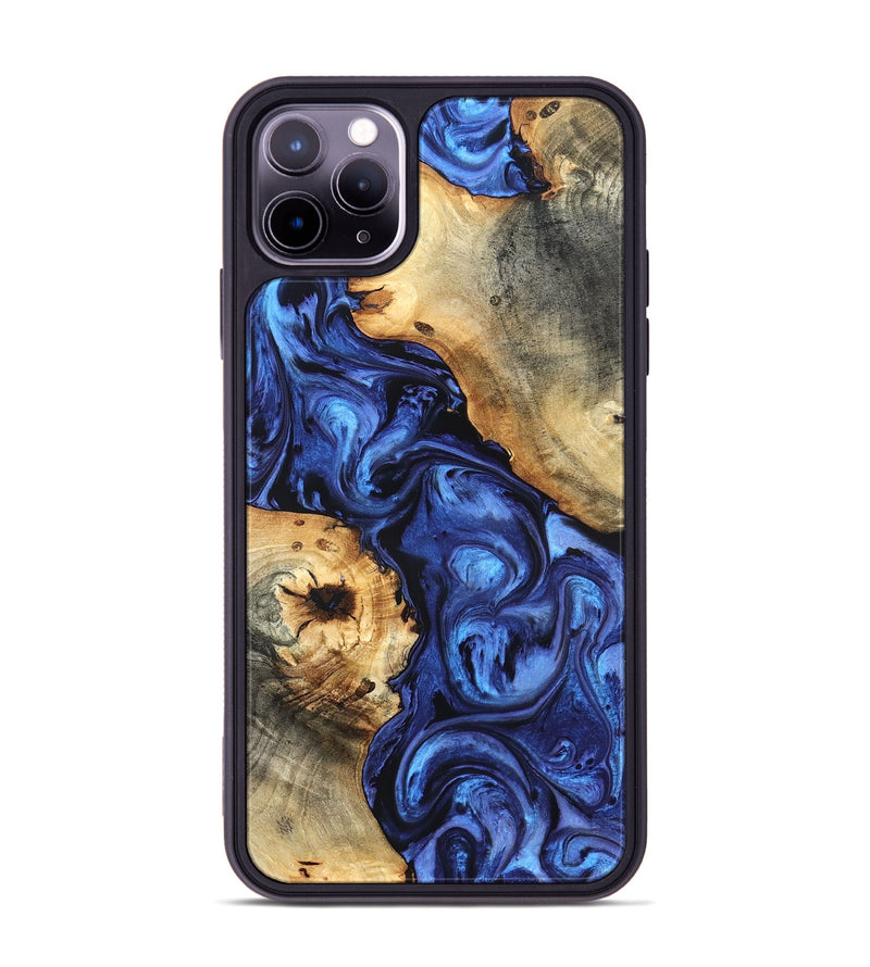 iPhone 11 Pro Max Wood Phone Case - Ward (Blue, 820168)