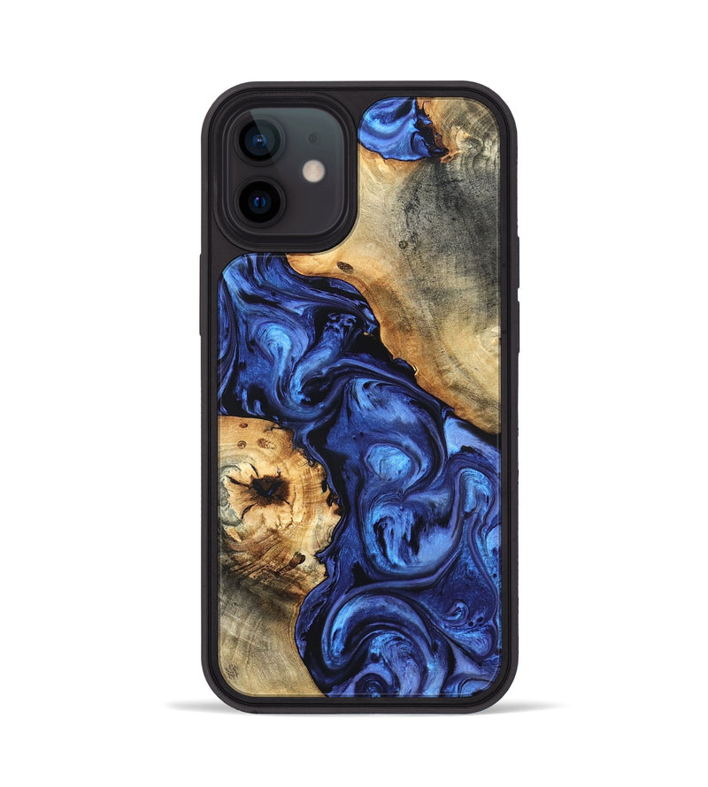 iPhone 12 Wood Phone Case - Ward (Blue, 820168)