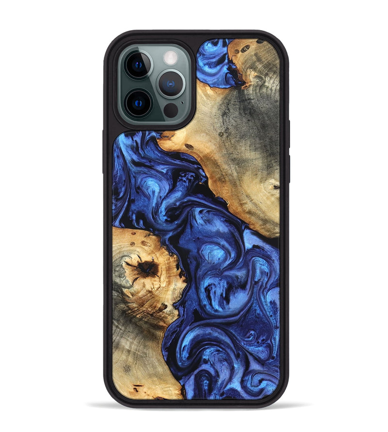 iPhone 12 Pro Max Wood Phone Case - Ward (Blue, 820168)