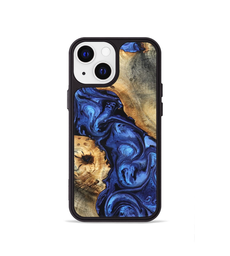 iPhone 13 mini Wood Phone Case - Ward (Blue, 820168)