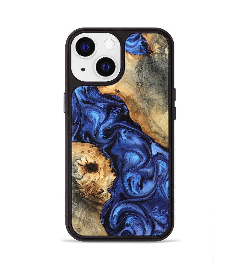 iPhone 13 Wood Phone Case - Ward (Blue, 820168)