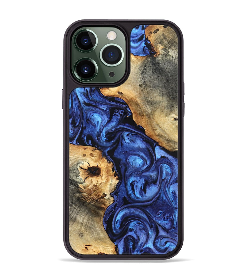 iPhone 13 Pro Max Wood Phone Case - Ward (Blue, 820168)