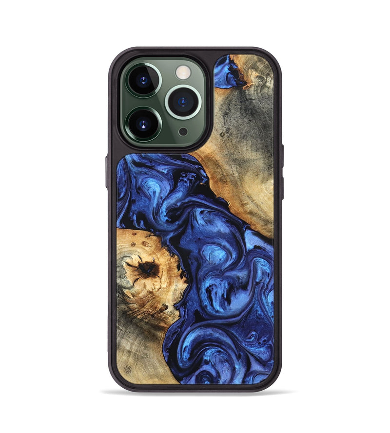 iPhone 13 Pro Wood Phone Case - Ward (Blue, 820168)
