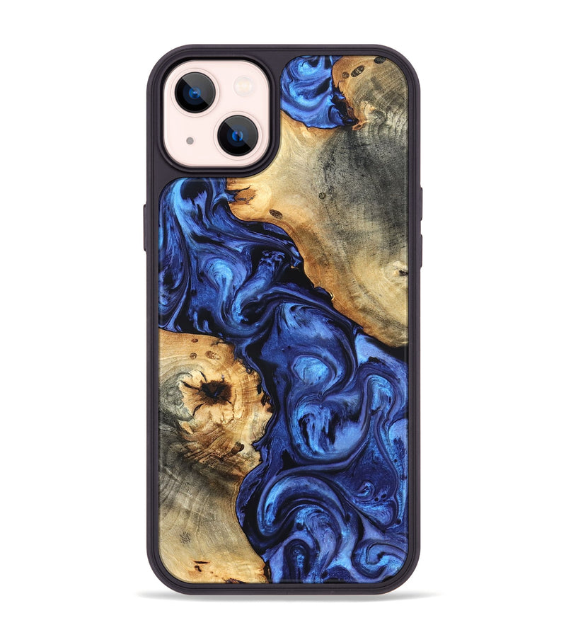 iPhone 14 Plus Wood Phone Case - Ward (Blue, 820168)