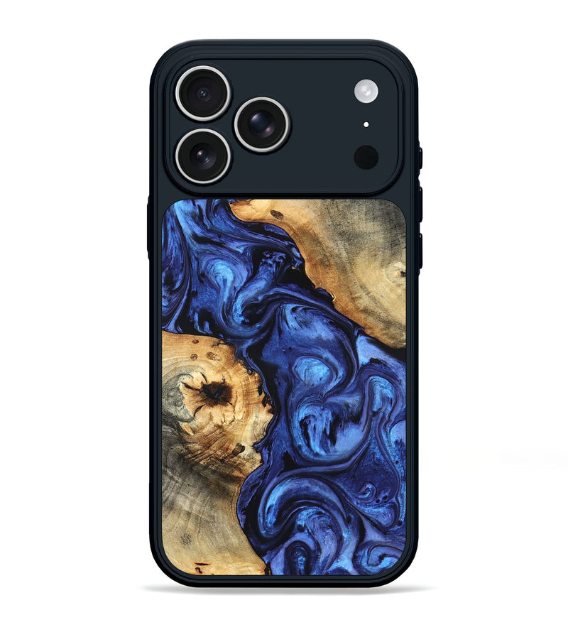 iPhone 17 Pro Max Wood Phone Case - Ward (Blue, 820168)