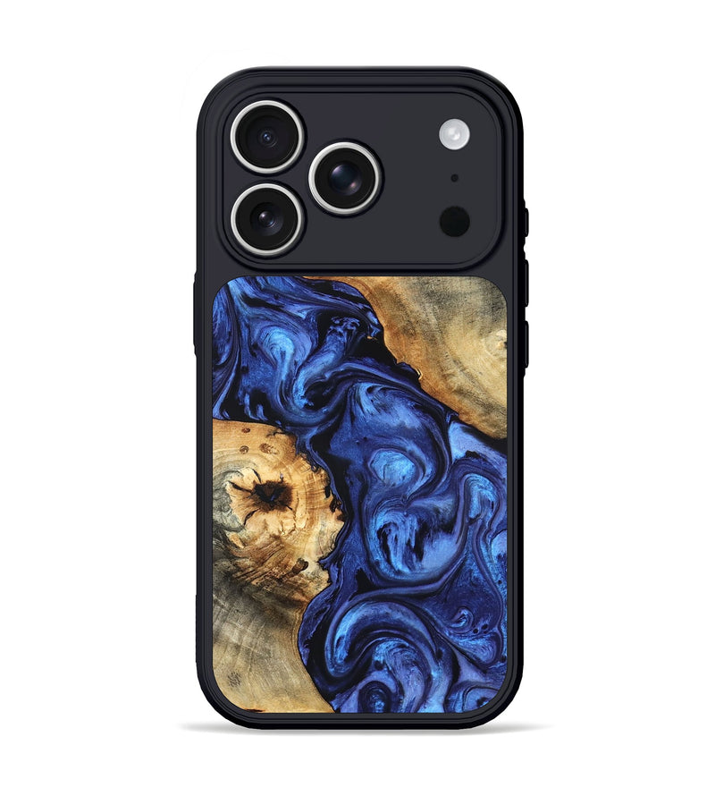 iPhone 17 Pro Wood Phone Case - Ward (Blue, 820168)