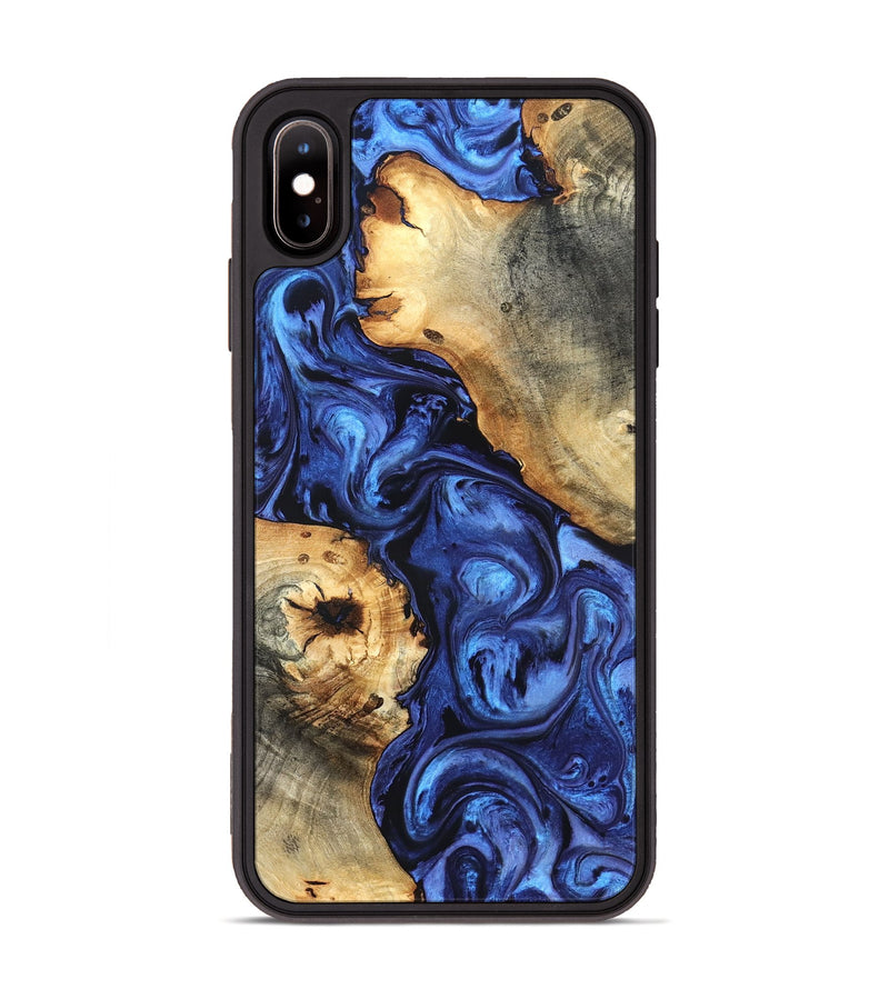 iPhone Xs Max Wood Phone Case - Ward (Blue, 820168)