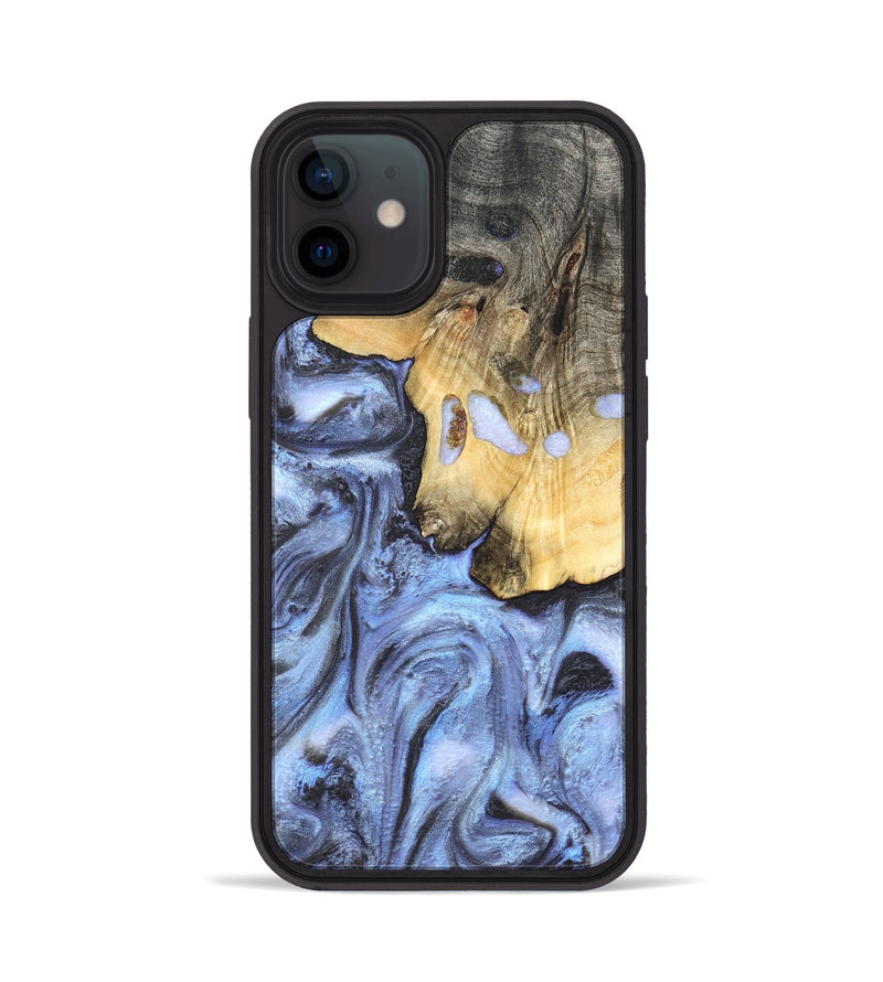 iPhone 12 Wood Phone Case - Ainsley (Blue, 820169)