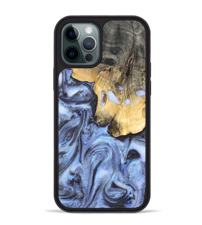 iPhone 12 Pro Max Wood Phone Case - Ainsley (Blue, 820169)