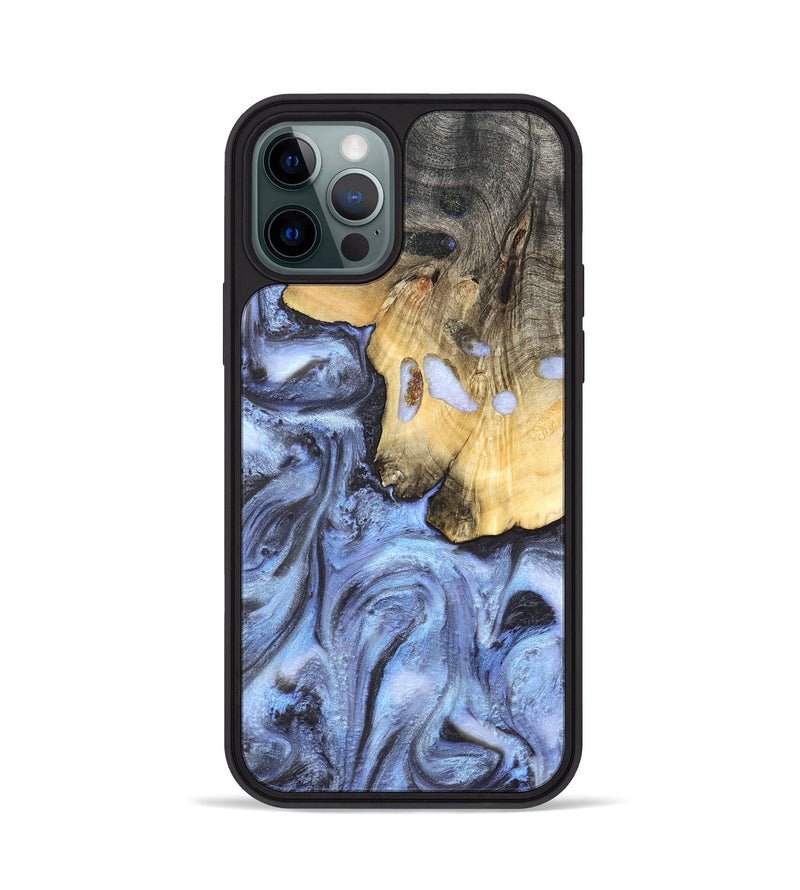 iPhone 12 Pro Wood Phone Case - Ainsley (Blue, 820169)