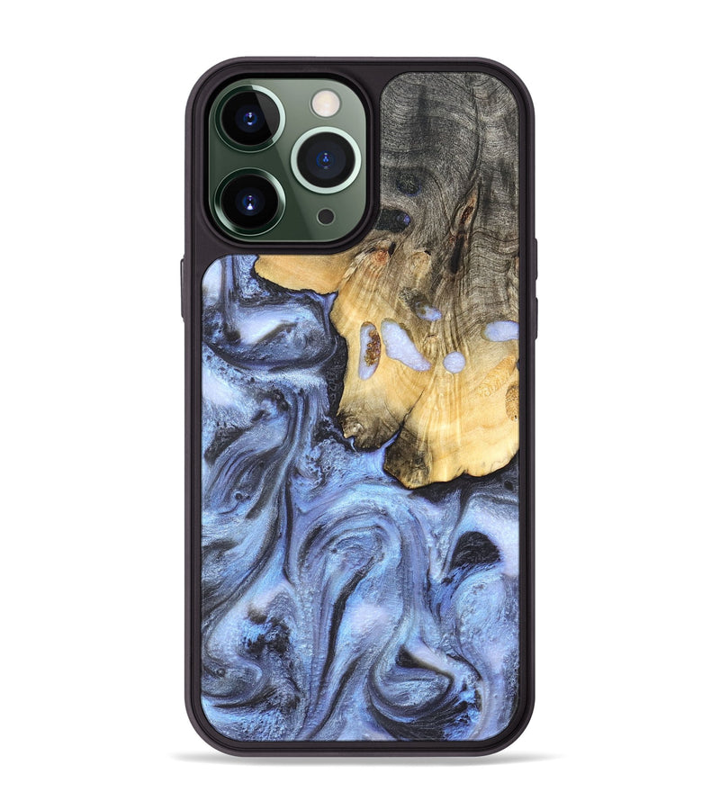 iPhone 13 Pro Max Wood Phone Case - Ainsley (Blue, 820169)