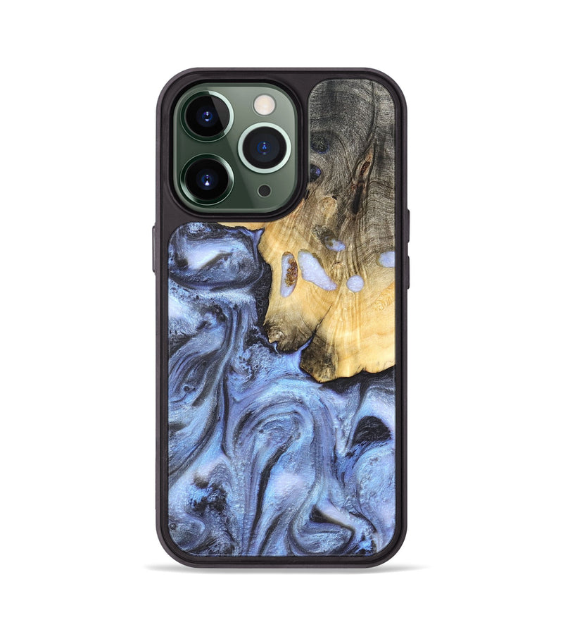 iPhone 13 Pro Wood Phone Case - Ainsley (Blue, 820169)