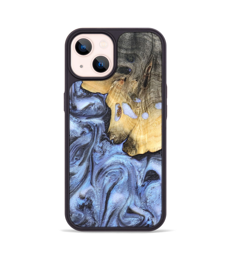 iPhone 14 Wood Phone Case - Ainsley (Blue, 820169)