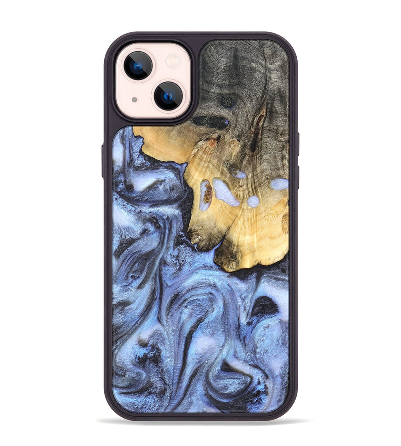 iPhone 14 Plus Wood Phone Case - Ainsley (Blue, 820169)