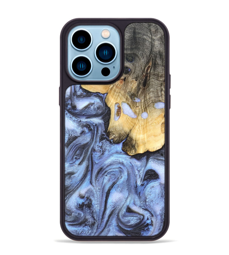 iPhone 14 Pro Max Wood Phone Case - Ainsley (Blue, 820169)