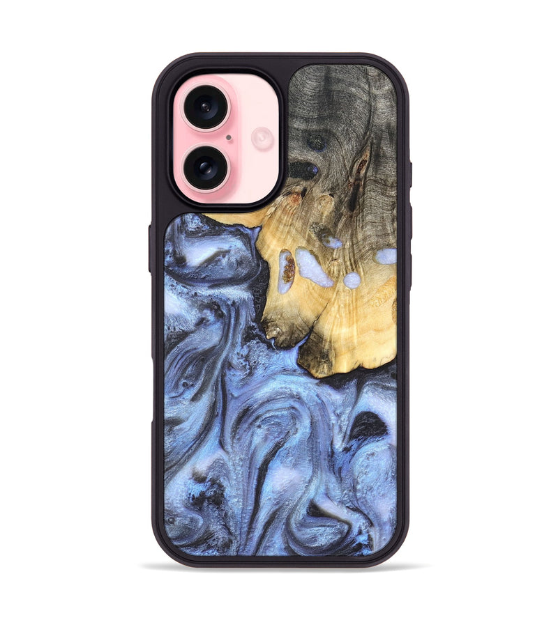 iPhone 16 Wood Phone Case - Ainsley (Blue, 820169)