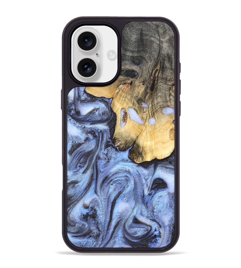 iPhone 16 Plus Wood Phone Case - Ainsley (Blue, 820169)