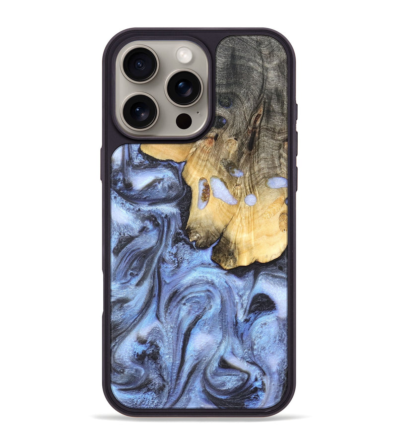 iPhone 16 Pro Max Wood Phone Case - Ainsley (Blue, 820169)