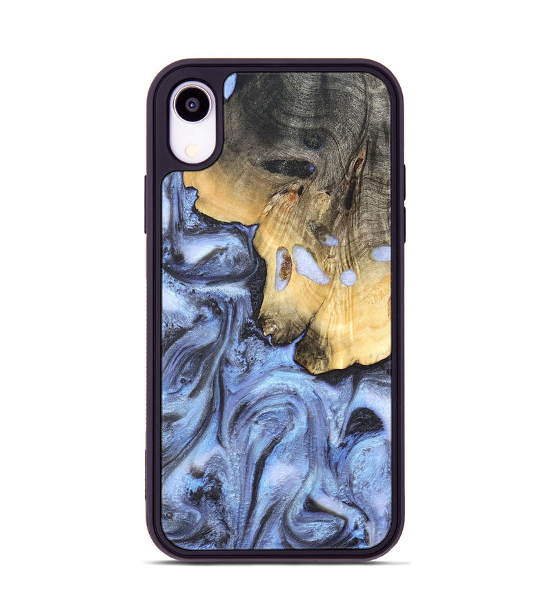 iPhone Xr Wood Phone Case - Ainsley (Blue, 820169)