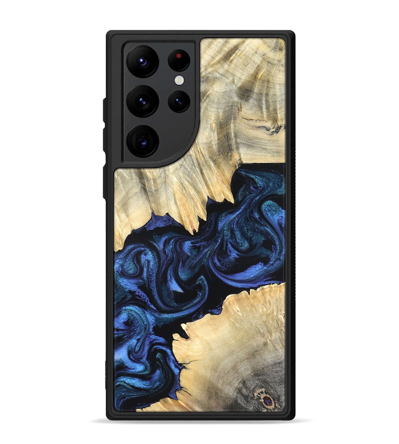 Galaxy S22 Ultra Wood Phone Case - Carli (Blue, 820170)