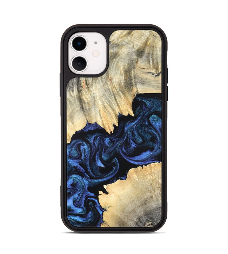 iPhone 11 Wood Phone Case - Carli (Blue, 820170)