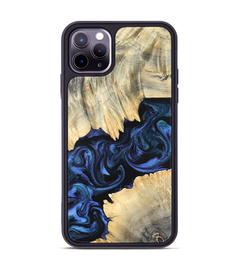 iPhone 11 Pro Max Wood Phone Case - Carli (Blue, 820170)