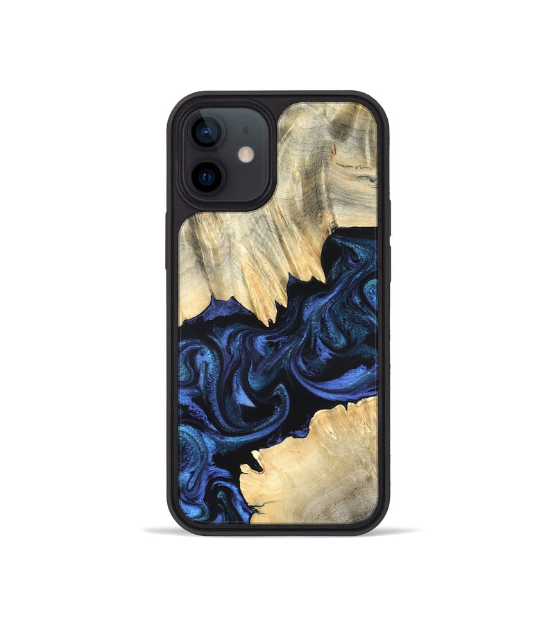 iPhone 12 mini Wood Phone Case - Carli (Blue, 820170)