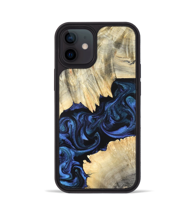 iPhone 12 Wood Phone Case - Carli (Blue, 820170)