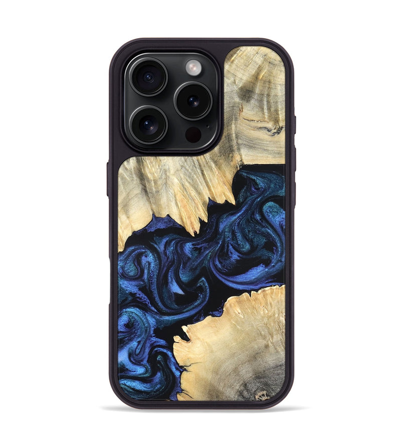 iPhone 16 Pro Wood Phone Case - Carli (Blue, 820170)