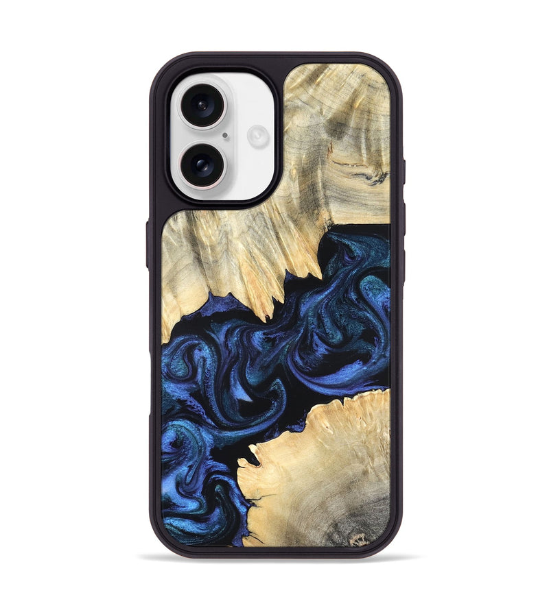 iPhone 17 Wood Phone Case - Carli (Blue, 820170)