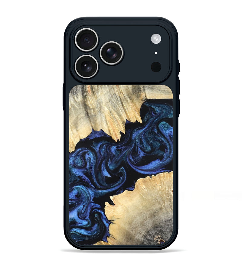 iPhone 17 Pro Max Wood Phone Case - Carli (Blue, 820170)