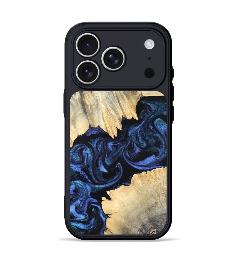 iPhone 17 Pro Wood Phone Case - Carli (Blue, 820170)