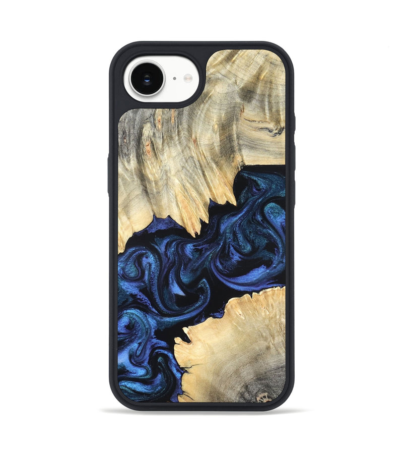 iPhone 17e Wood Phone Case - Carli (Blue, 820170)