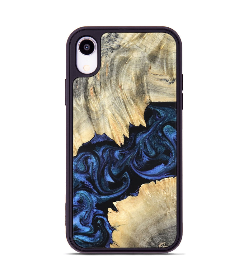 iPhone Xr Wood Phone Case - Carli (Blue, 820170)