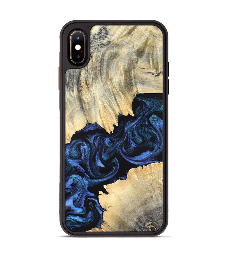 iPhone Xs Max Wood Phone Case - Carli (Blue, 820170)