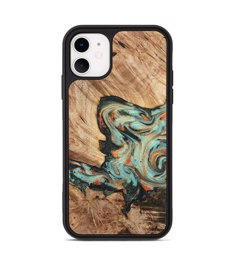 iPhone 11 Wood Phone Case - Arlette (Green, 820171)