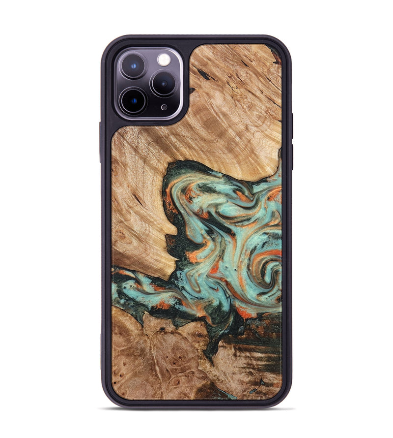 iPhone 11 Pro Max Wood Phone Case - Arlette (Green, 820171)