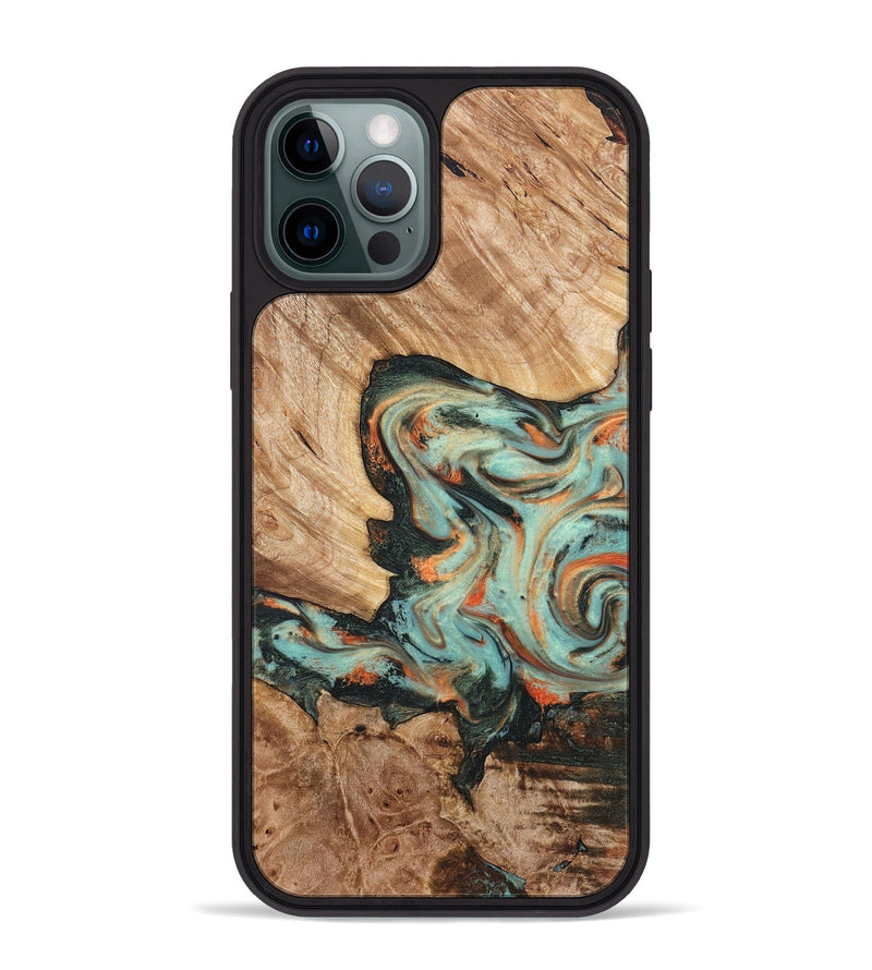 iPhone 12 Pro Max Wood Phone Case - Arlette (Green, 820171)