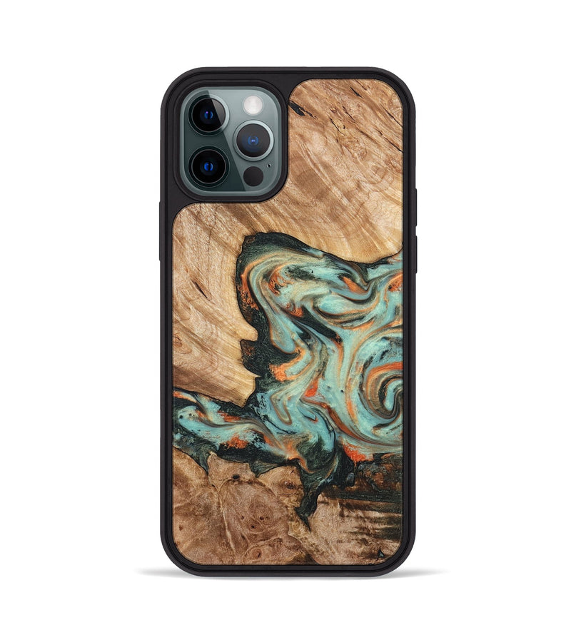iPhone 12 Pro Wood Phone Case - Arlette (Green, 820171)