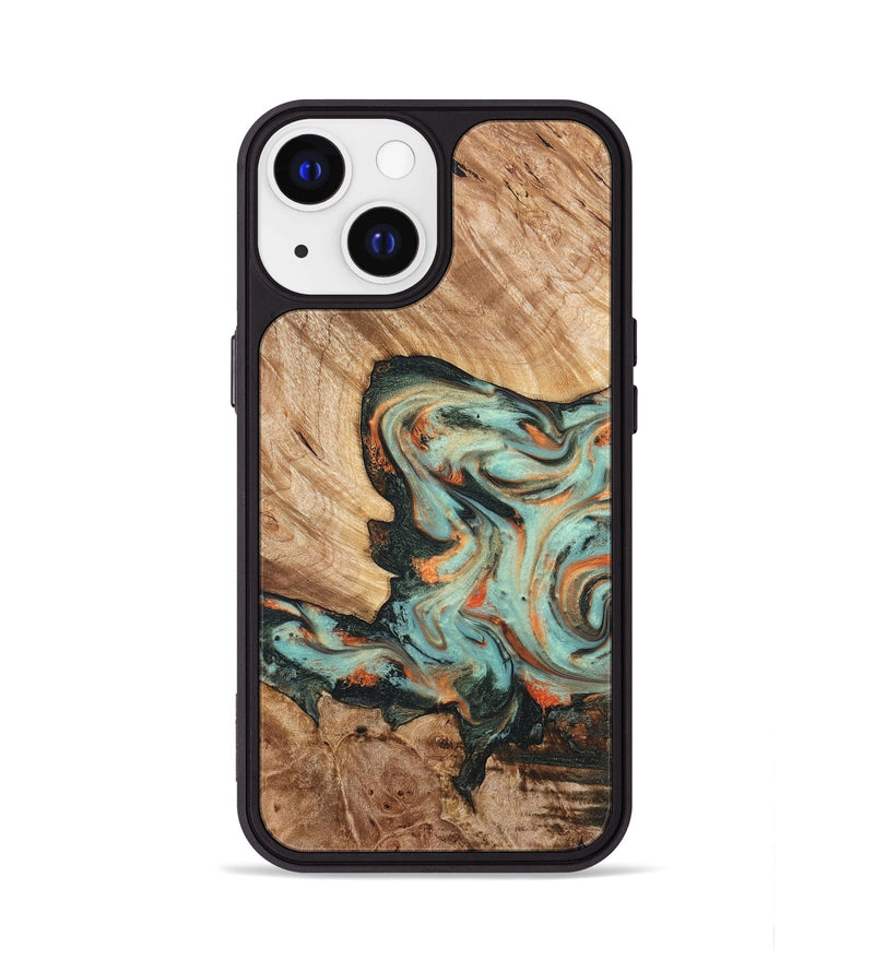 iPhone 13 Wood Phone Case - Arlette (Green, 820171)