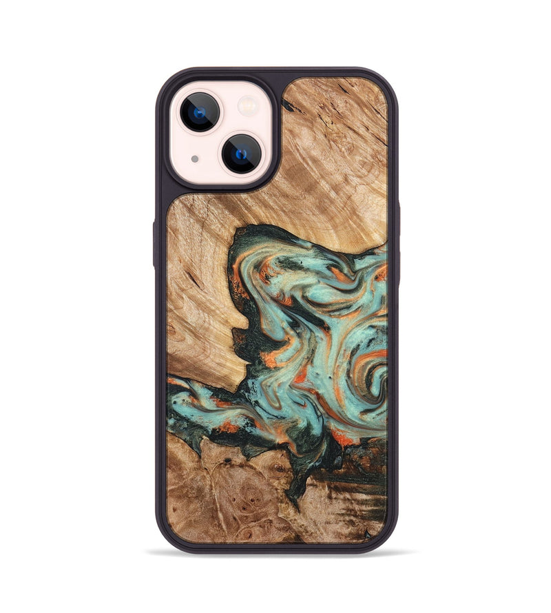 iPhone 14 Wood Phone Case - Arlette (Green, 820171)