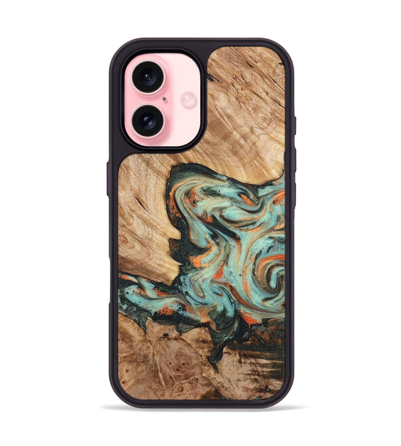 iPhone 16 Wood Phone Case - Arlette (Green, 820171)