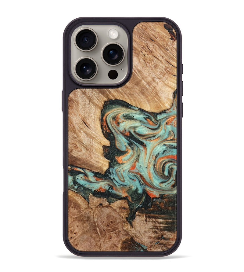 iPhone 16 Pro Max Wood Phone Case - Arlette (Green, 820171)