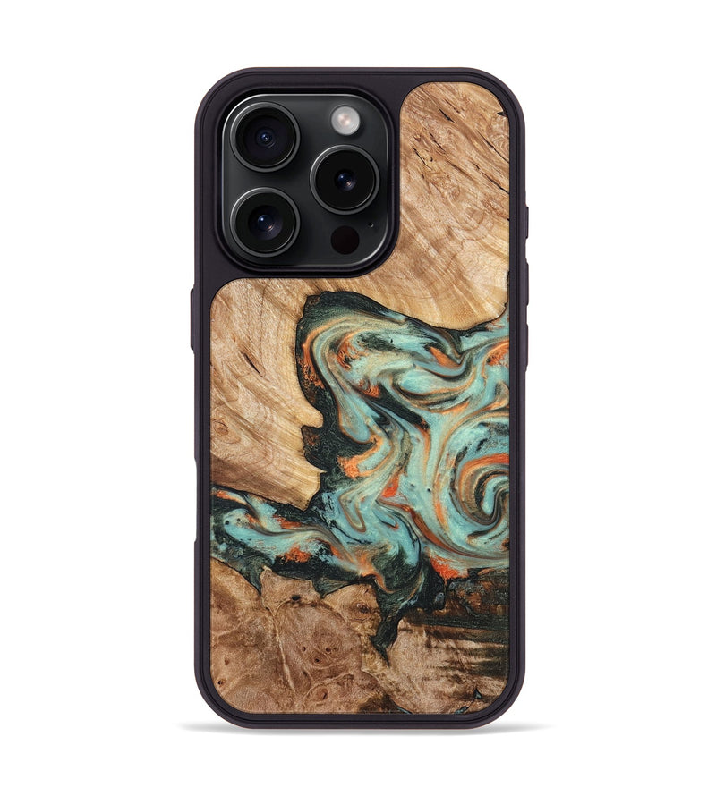 iPhone 16 Pro Wood Phone Case - Arlette (Green, 820171)