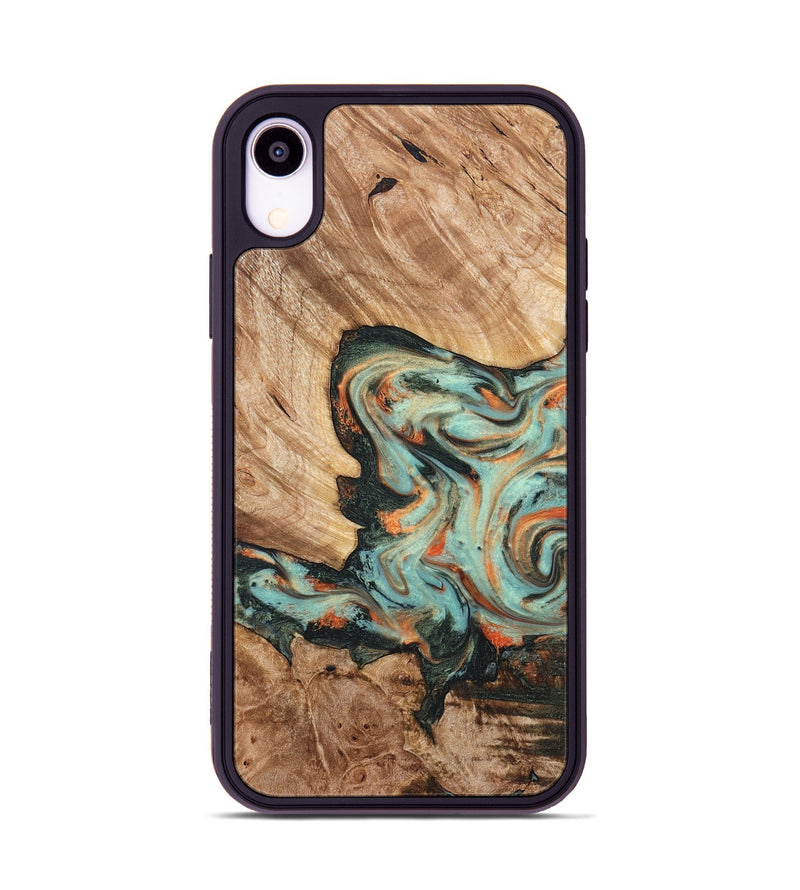 iPhone Xr Wood Phone Case - Arlette (Green, 820171)