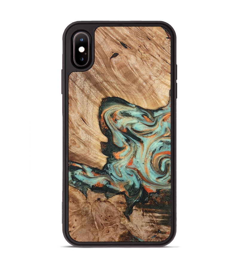 iPhone Xs Max Wood Phone Case - Arlette (Green, 820171)