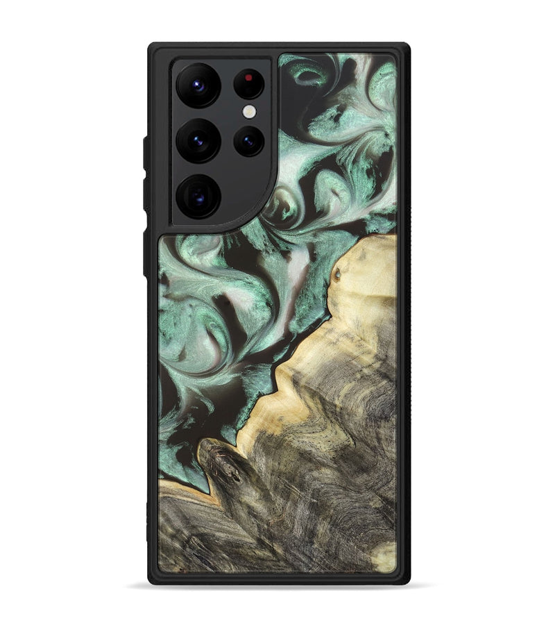 Galaxy S22 Ultra Wood Phone Case - Johana (Green, 820172)