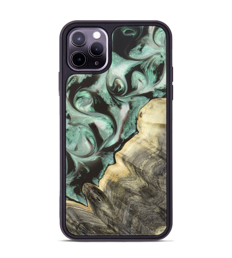 iPhone 11 Pro Max Wood Phone Case - Johana (Green, 820172)