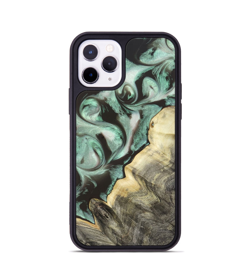 iPhone 11 Pro Wood Phone Case - Johana (Green, 820172)