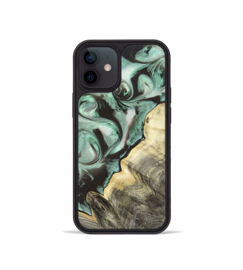 iPhone 12 mini Wood Phone Case - Johana (Green, 820172)
